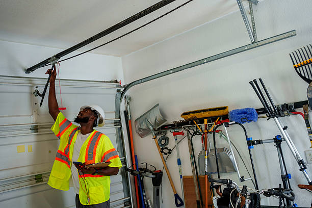 Professional Garage Door Maintenance technician working in Baldwin, WI